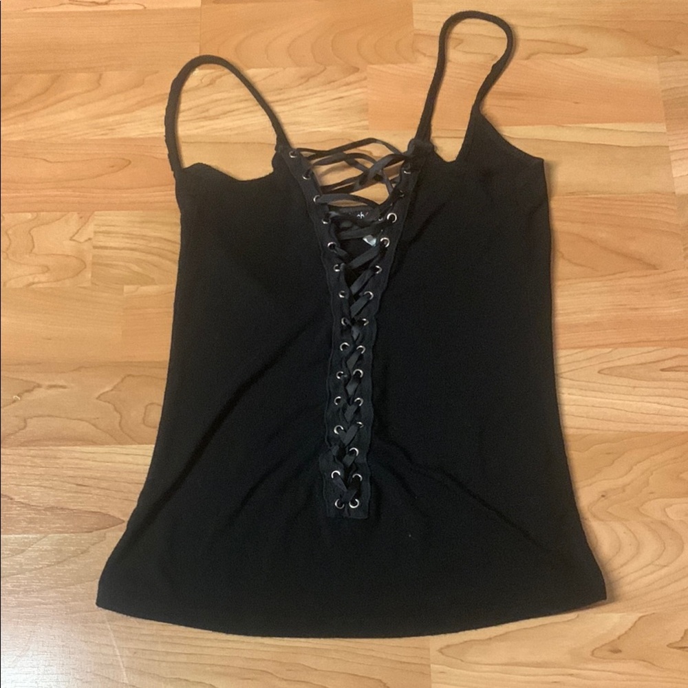 medium le chateau lace up tank top